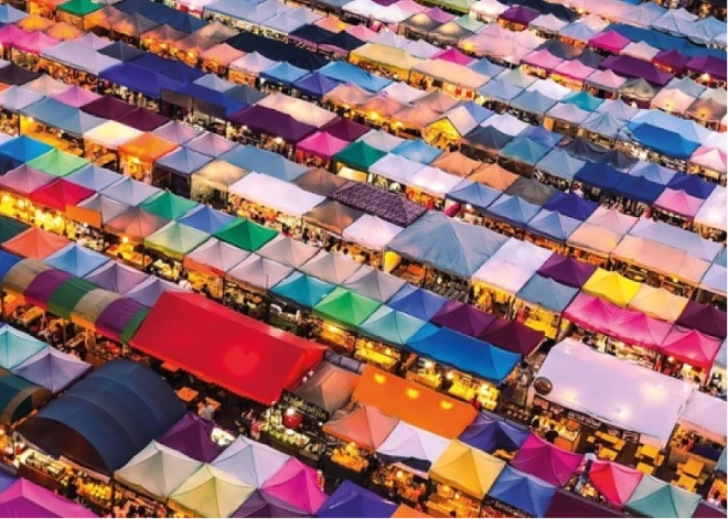 Sestavljanka tajska tržnica – 1000 koščkov GIBSONS