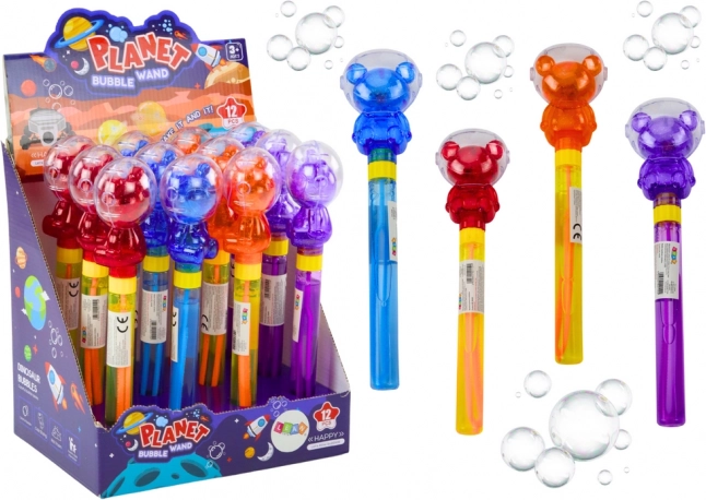 Miločni mehurčki čarobna palica – astronavt z barvno svetlobo