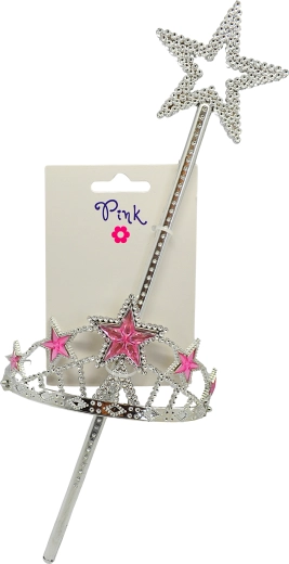 Naglavni trak s krono in čarobno paličico Zvezda