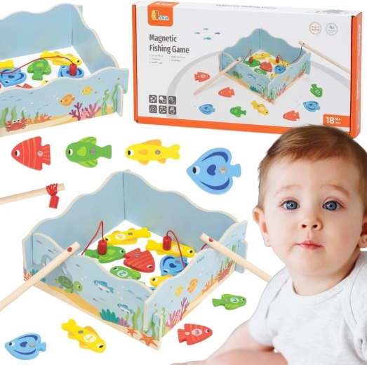 Lesena magnetna igra ribolov VIGA