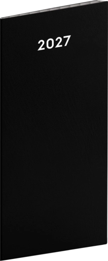 Notique žepni planer črn 2027 (8 × 18 cm)