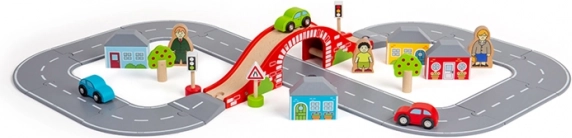 Lesena cesta v obliki osmice Bigjigs