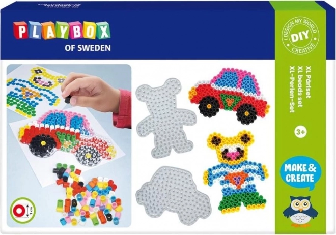 Likalne perlice set - avto in medvedek XL