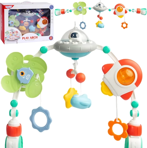 WOOPIE Baby interaktivni lok za igranje za posteljico z uspavankami