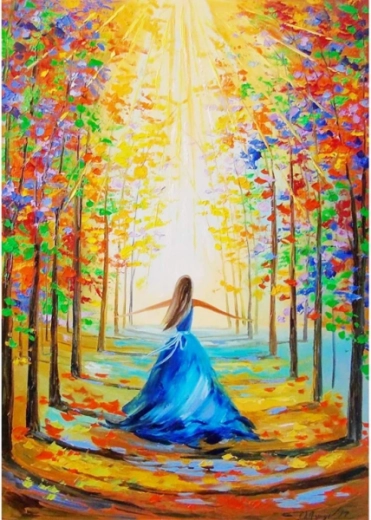 Canvas painting by numbers in a frame 40 × 50 cm – Flower Alley