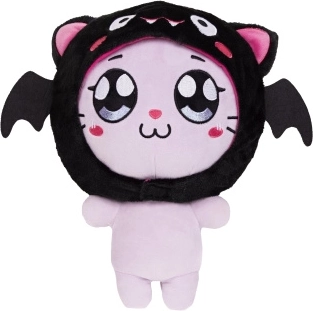 Plišasta mucka z netopirjevo kapuco – izobraževalna igrača 10m+