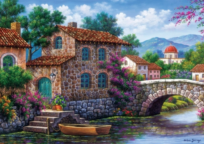 ART PUZZLE Sestavljanka Kanal s cvetjem 500 kosov