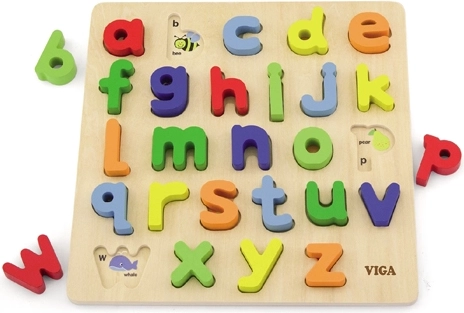 Viga leseni vstavljalni sorter abecede