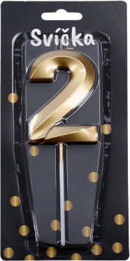 Praznična svečka številka 2 – zlata