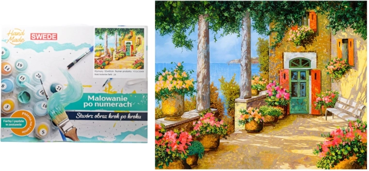 Slikanje po številkah – terasa z razgledom na morje