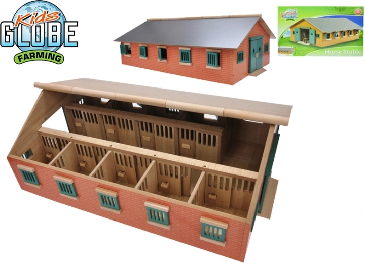 Kids Globe lesena konjušnica 1:32
