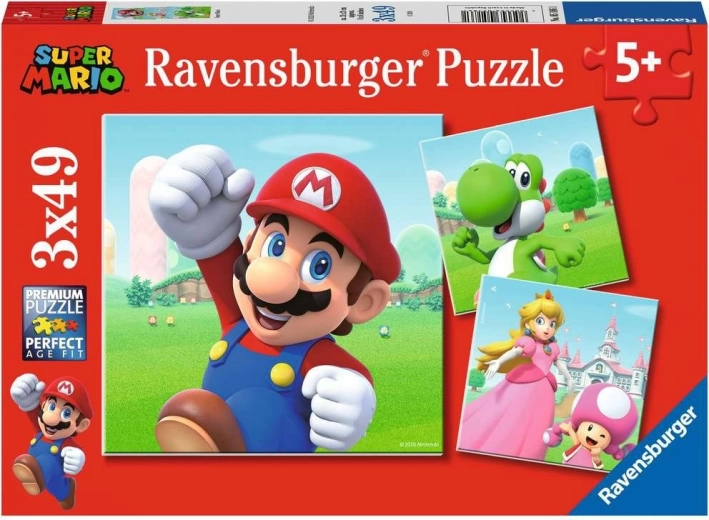 RAVENSBURGER otroški puzzle SUPER MARIO 3×49 koščkov