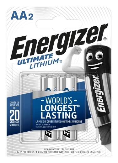 Energizer Ultimate Lithium AA baterije 1,5 V – 2 kos