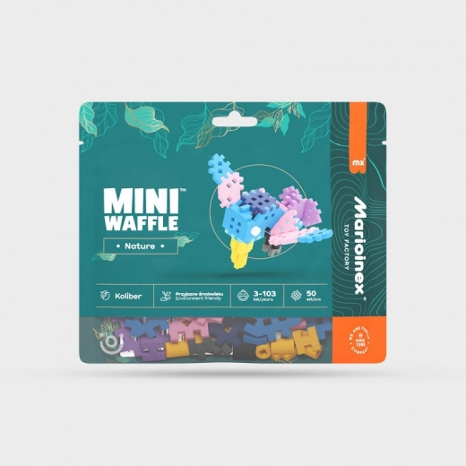 Konstruktor Mini Waffle Nature – kolibri, 50 kosov