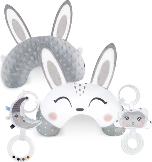 Nukido Tuli‑Nuli senzorična blazinica z ropotuljico in grizalom za dojenčke