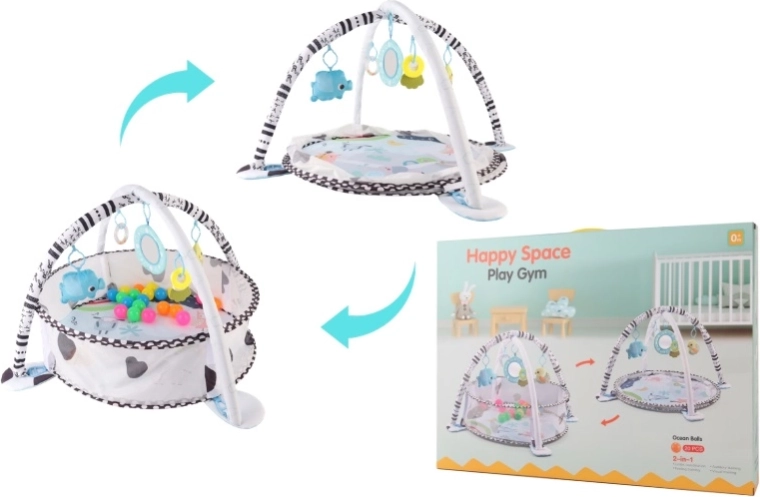 TinyMini Educational Play Mat 2-in-1 with Ball Pit