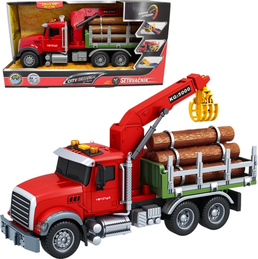 CITY SERVICE CAR log truck for transporting wood in 1:14 scale