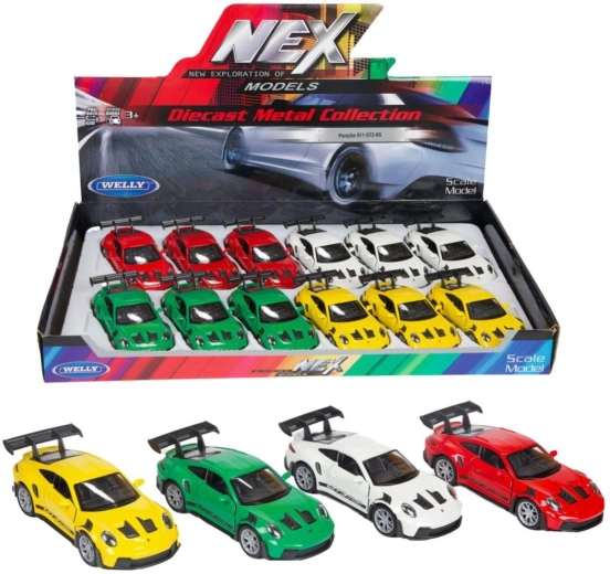 Kovinski model avtomobila Porsche 911 GT3 RS 2016 na vzvratno navijanje 12 cm