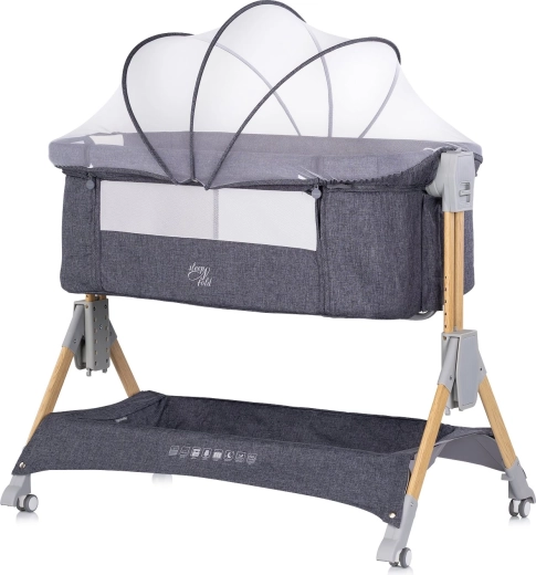 Chipolino sleepnfold 2v1 obposteljna posteljica charcoal