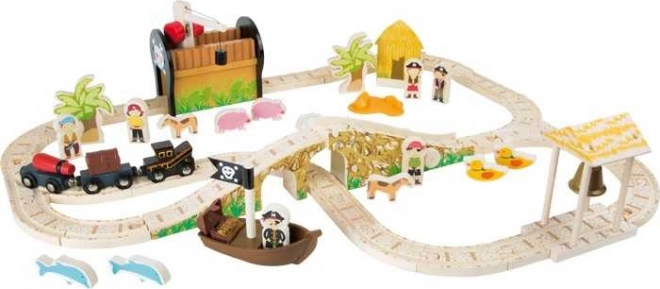 Wooden Pirate Train Set small foot