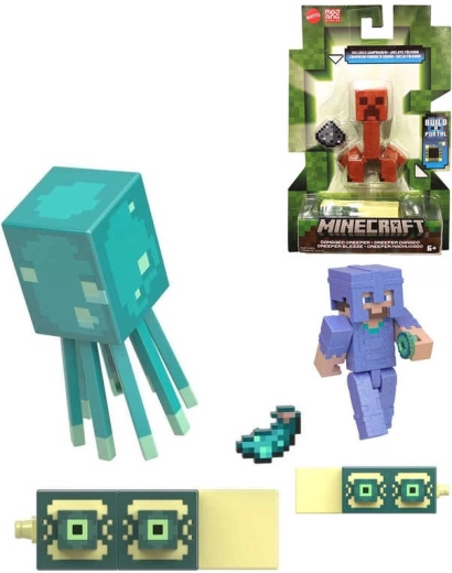 Minecraft gibljiva figurica 8 cm z dodatkom (različne vrste) - 1 kos