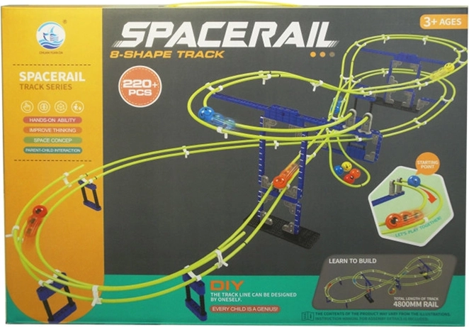 Dvonadstropna kroglična steza v obliki osmice