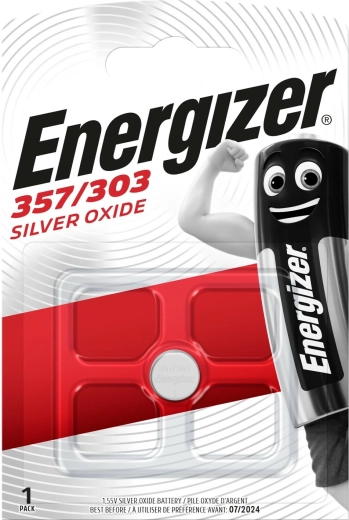 Baterija za ure ENERGIZER 357/303, srebrooksidna, 1,55 V, 138 mAh