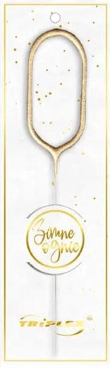 Prskavka številka 0, zlata 16,5 cm