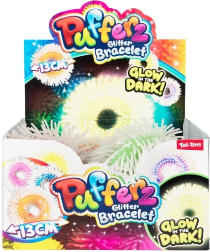 Svetleč antistresni kosmati silikonski zapestnica, mešanica barv