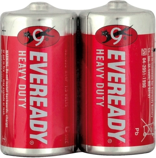Energizer Eveready Heavy Duty Red bateriji C R14 1,5 V, 2 kos