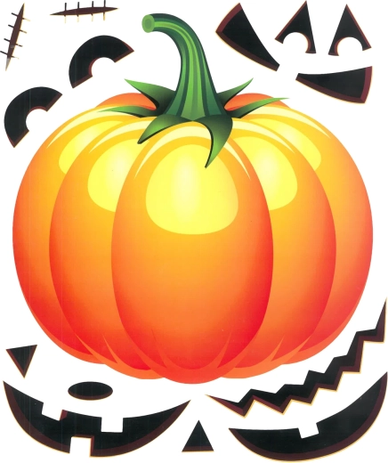 Halloweenske okenske nalepke buče – 15 delov