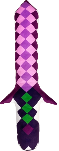 Fluffy Fighterz svetleč plišasti meč Pixel rožnat