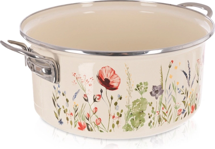 Smetanast emajliran lonec Maki 26 cm, 5 l