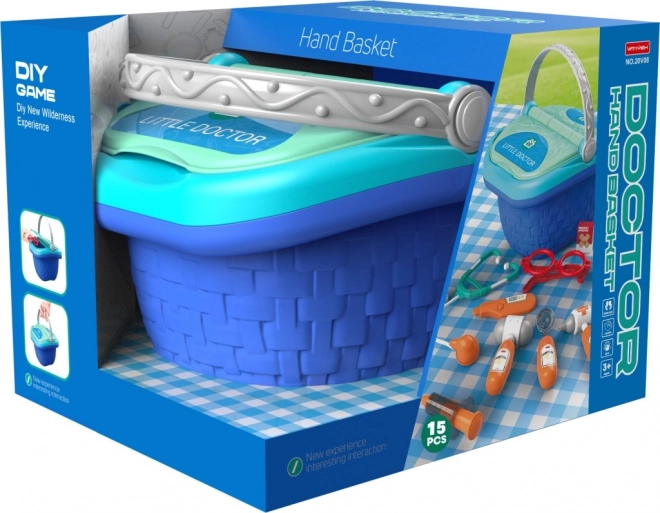 Igralni set zdravniška košara za otroke (15 delov)