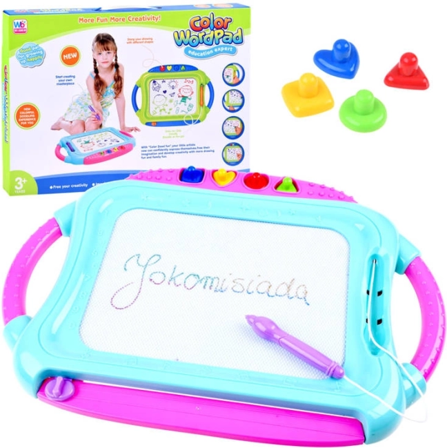 Barvna magnetna risalna tabla z žigi – Čarobna tabla