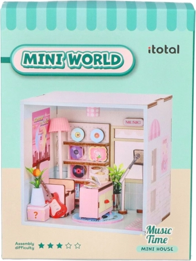 i-Total miniatura DIY soba mini svet – glasbeni čas