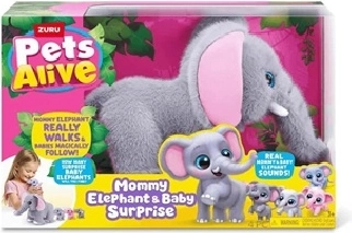 ZURU Pets Alive Mama slonica z mladiči