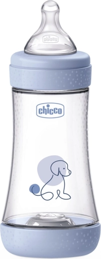 Chicco protikolikova steklenička Perfect5 240 ml s cucljem Physio, srednji pretok 2m+