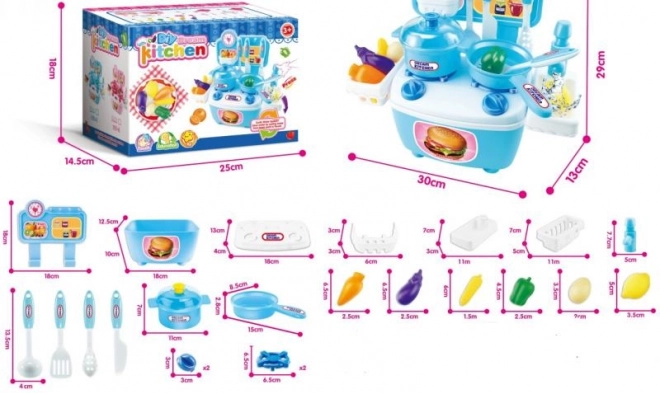 Mini kuhinjica modra