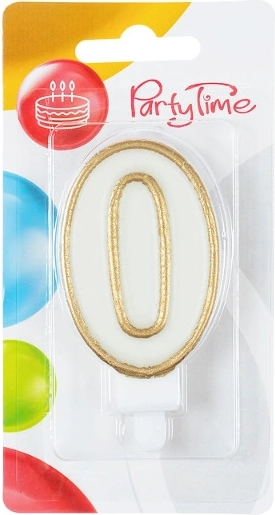 Zlata rojstnodnevna svečka številka 0