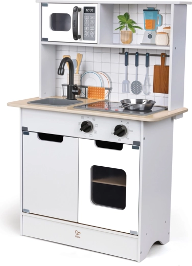 Hape moderna otroška kuhinjica s svetlobnimi in zvočnimi učinki