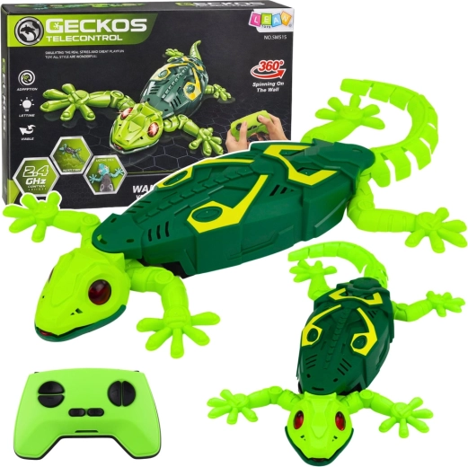 RC gekon na daljinsko upravljanje, pleza po stenah in se vrti za 360°, zelen