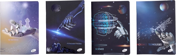 Zvezek A5 črtni Roboti