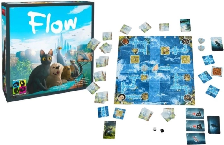 Flow cooperative real-time board game - 1 piece