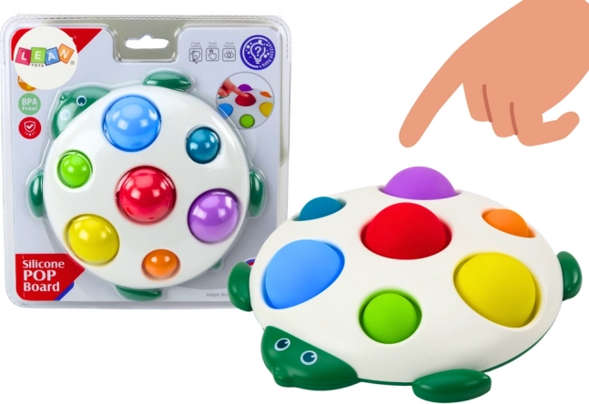 Želva senzorična igrača tabla pop-it