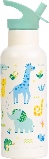 A Little Lovely Company nerjaveča steklenica za pitje 500 ml – džungla