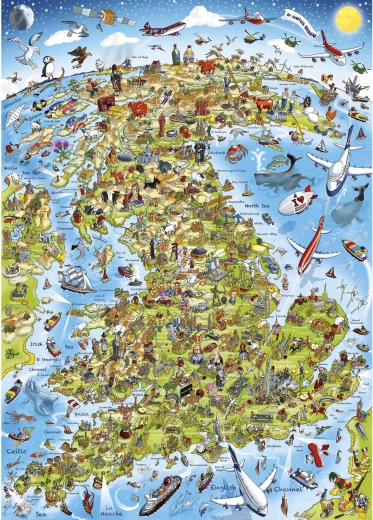 GIBSONS Sestavljanka Najboljše iz Britanije 1000 koščkov