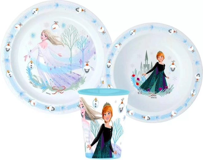 Plastic Frozen Christmas dining set – 3 pieces