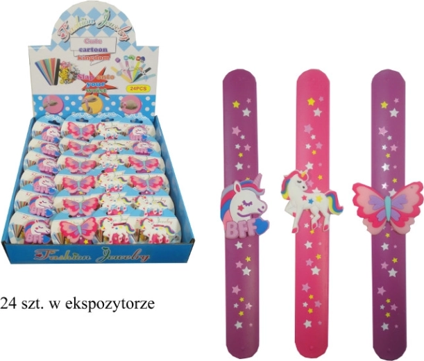 Samozapiralna zapestnica z samorogom ali metuljem