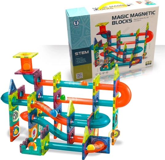 Magnetna kroglična proga – set 96 kosov